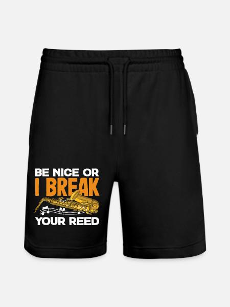 Saxophone - Stanley/Stella Trainer Unisex Organic Jogging Shorts - black