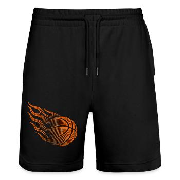 Basketball Basketball Player Gift Idea Baller Bball - Stanley/Stella Trainer Unisex Organic Jogging Shorts - black - Front - Nik (191cm) & Marisol (170cm)