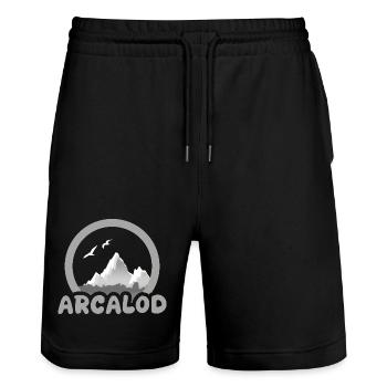 Trekking Arcalod - Short de jogging bio TRAINER Stanley/Stella unisexe - noir - Devant - Nik (191cm) & Marisol (170cm)