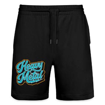 Heavy Metal Rétro Script - Short de jogging bio TRAINER Stanley/Stella unisexe - noir - Devant - Nik (191cm) & Marisol (170cm)