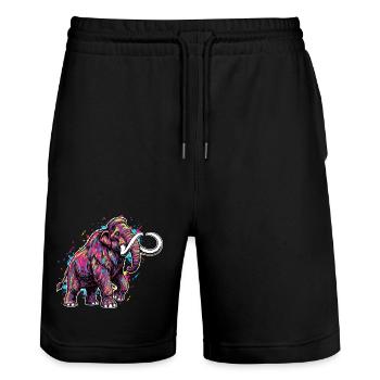 Mammoth Strength Bodybuilding - Stanley/Stella Unisex Bio Joggingshorts Trainer  - Schwarz - Vorne - Nik (191cm) & Marisol (170cm)