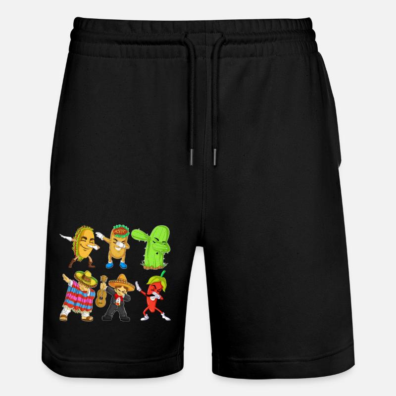Cinco de Mayo Dab Shirt - Stanley/Stella Trainer Unisex Organic Jogging Shorts - black
