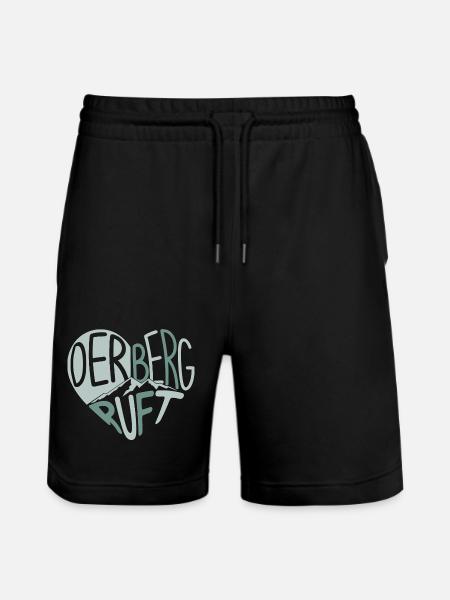 Der Berg ruft Herzdesign - Stanley/Stella Unisex Bio Joggingshorts Trainer  - Schwarz