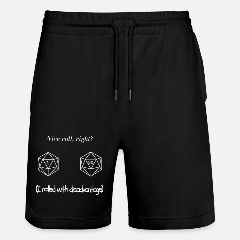 D20 DeD - Stanley/Stella Unisex Bio Joggingshorts Trainer  - Schwarz