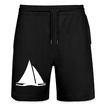 Voile - Short de jogging bio TRAINER Stanley/Stella unisexe - noir - Devant - Nik (191cm) & Marisol (170cm)