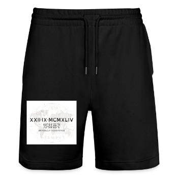 Tempos Coordonnées NYC 1944 - Short de jogging bio TRAINER Stanley/Stella unisexe - noir - Devant - Nik (191cm) & Marisol (170cm)
