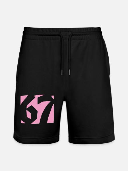 67 Minimal Streetwear Trend Design - Stanley/Stella Trainer Unisex Organic Jogging Shorts - black