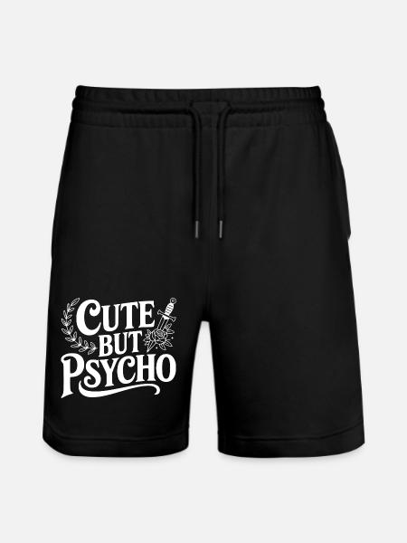Niedlich, aber psycho - Stanley/Stella Unisex Bio Joggingshorts Trainer  - Schwarz