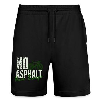 No Asphalt Pure Escape - Stanley/Stella Unisex Bio Joggingshorts Trainer  - Schwarz - Vorne - Nik (191cm) & Marisol (170cm)