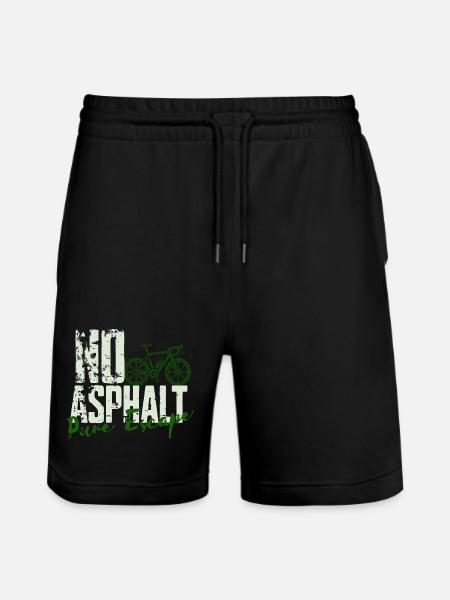 No Asphalt Pure Escape - Stanley/Stella Trainer Unisex Organic Jogging Shorts - black