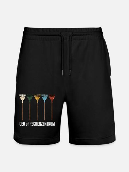 IT-support Lykkehjul Servicedesk IT Helpdesk Nørd - Stanley/Stella Trainer økologiske unisex joggingshorts - sort