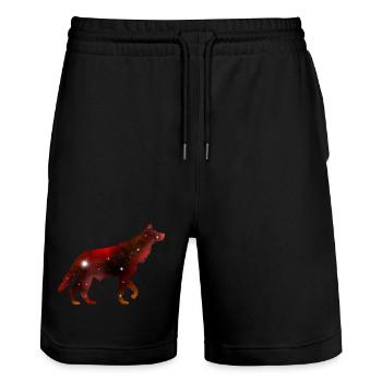 Galaxy Hyena - Stanley/Stella Unisex Bio Joggingshorts Trainer  - Schwarz - Vorne - Nik (191cm) & Marisol (170cm)