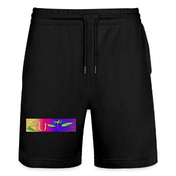 VIS - Short de jogging bio TRAINER Stanley/Stella unisexe - noir - Devant - Nik (191cm) & Marisol (170cm)