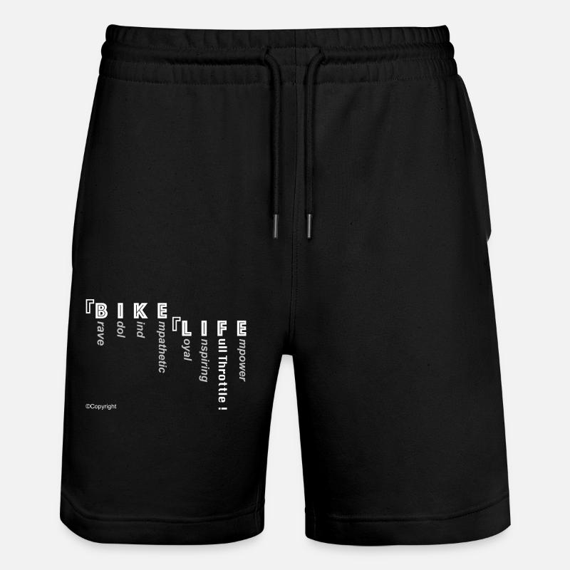 Vie de motard sombre - Short de jogging bio TRAINER Stanley/Stella unisexe - noir