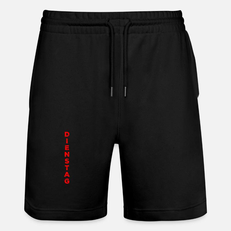 Dienstag - rot - Stanley/Stella Unisex Bio Joggingshorts Trainer  - Schwarz