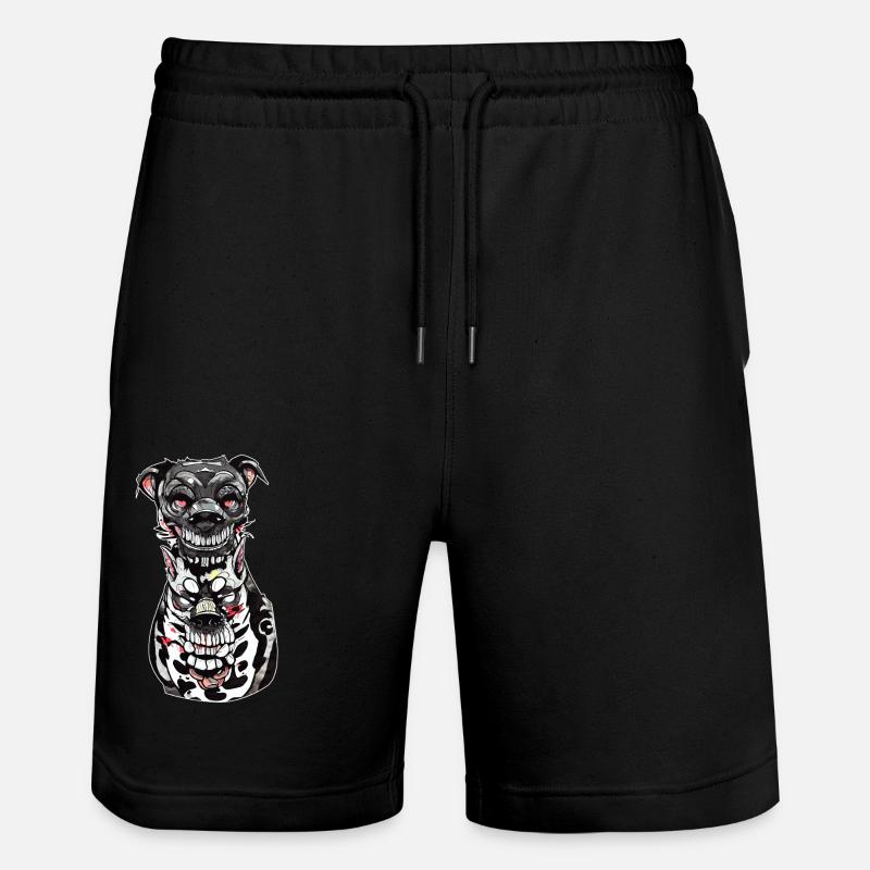 Impression d’illustration de chien sombre - Short de jogging bio TRAINER Stanley/Stella unisexe - noir