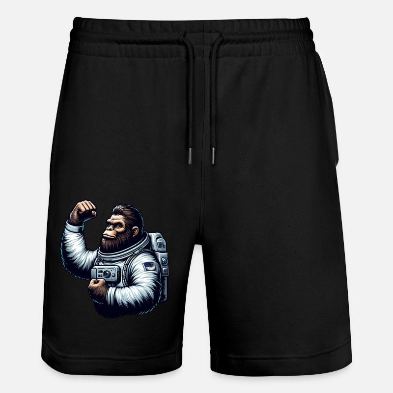 Astronaute Singe Chimpanzé Gorille - Short de jogging bio TRAINER Stanley/Stella unisexe - noir