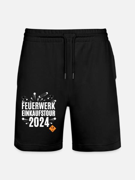 Fireworks Shopping Tour 2024 - Stanley/Stella Trainer Unisex Organic Jogging Shorts - black