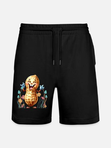Peanut Flowers Nature Nature Lover - Stanley/Stella Trainer Unisex Organic Jogging Shorts - black