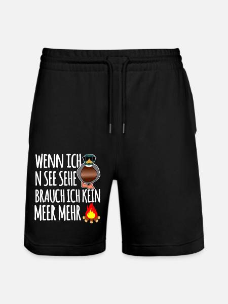 Ente am See - Stanley/Stella Unisex Bio Joggingshorts Trainer - Schwarz