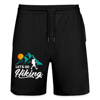 Lets Go Hiking - Stanley/Stella Unisex Bio Joggingshorts Trainer  - Schwarz - Vorne - Nik (191cm) & Marisol (170cm)