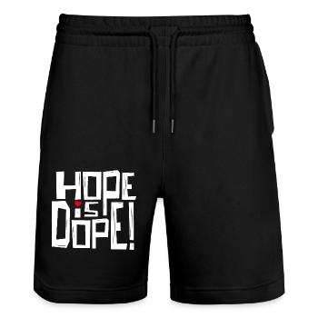 HOPE is the new... - Stanley/Stella Unisex Bio Joggingshorts Trainer  - Schwarz - Vorne - Nik (191cm) & Marisol (170cm)