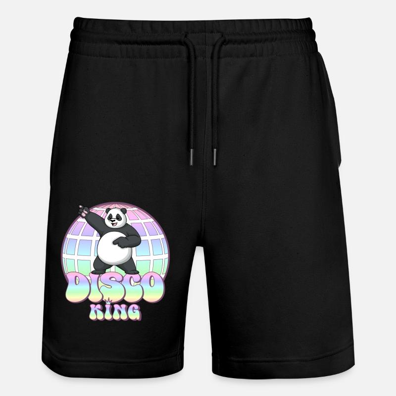 Discoking Panda anni ' 70 Disco Ball Disco King - Pantaloncini da jogger ecologici unisex Trainer di Stanley/Stella - nero