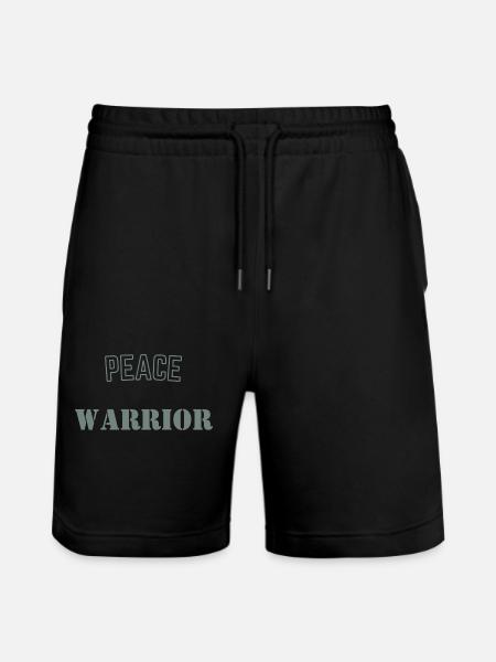 Warrior of Peace - Stanley/Stella Trainer Unisex Organic Jogging Shorts - black