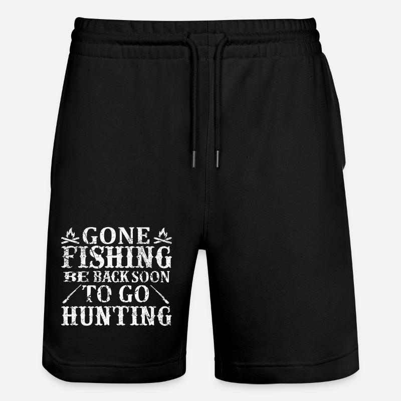  Angler Motiv - Stanley/Stella Unisex Bio Joggingshorts Trainer  - Schwarz