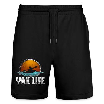 Kayak Kayaking - Short de jogging bio TRAINER Stanley/Stella unisexe - noir - Devant - Nik (191cm) & Marisol (170cm)