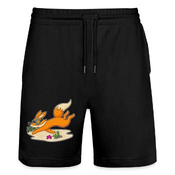 Plongeon de natation Fox Diver Plongeon - Short de jogging bio TRAINER Stanley/Stella unisexe - noir - Devant - Nik (191cm) & Marisol (170cm)
