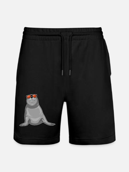 Seal Sunglasses - Stanley/Stella Trainer Unisex Organic Jogging Shorts - black