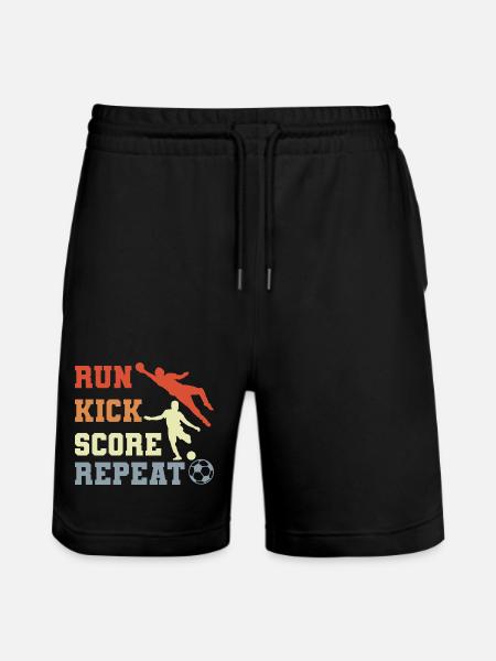 Soccer Player Routine - Stanley/Stella Trainer Unisex Organic Jogging Shorts - black