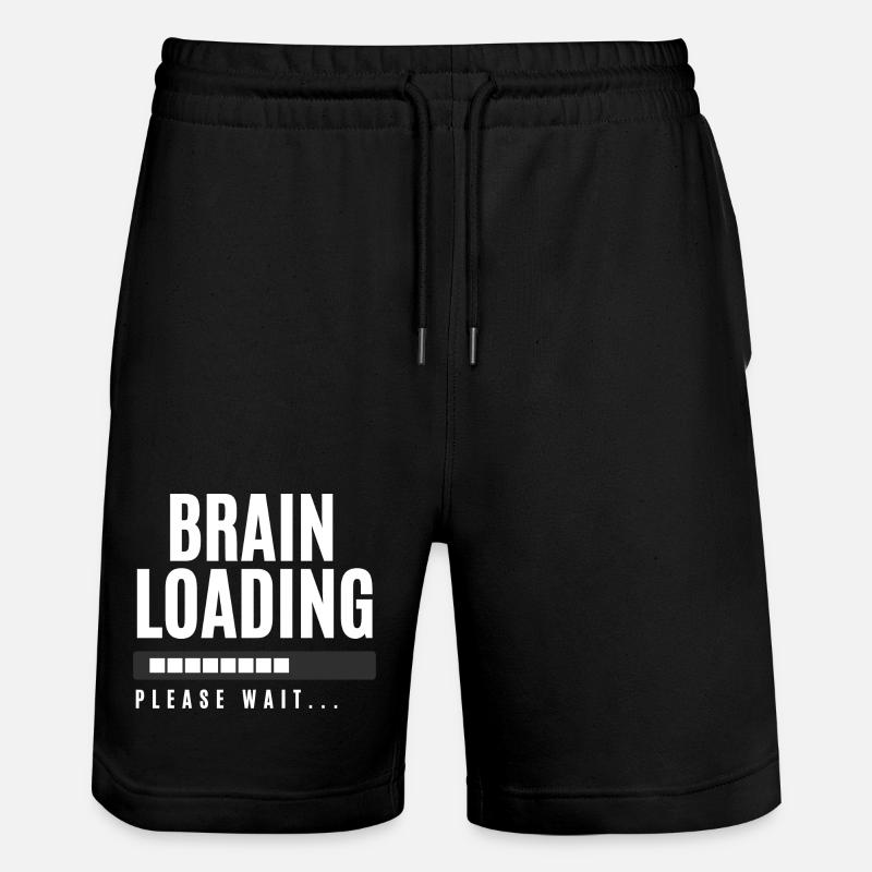 Brain Loading Please Wait - Stanley/Stella Trainer Unisex Organic Jogging Shorts - black
