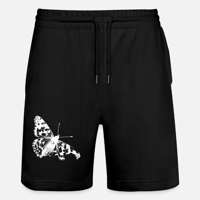La beauté rare du papillon chardon - Short de jogging bio TRAINER Stanley/Stella unisexe - noir
