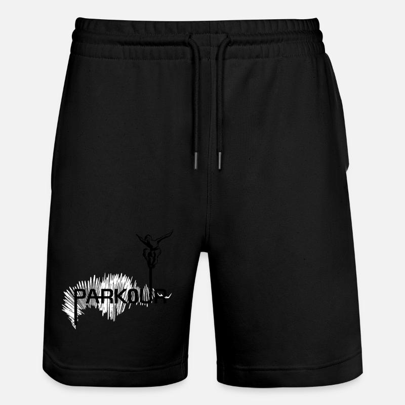 Parkour Ninja - noir-blanc - Short de jogging bio TRAINER Stanley/Stella unisexe - noir