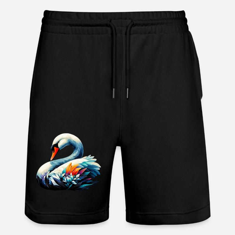 Cygne - Short de jogging bio TRAINER Stanley/Stella unisexe - noir