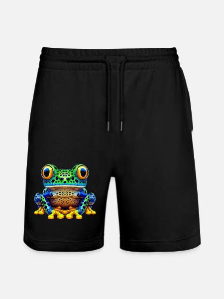 Frog - Stanley/Stella Trainer Unisex Organic Jogging Shorts - black