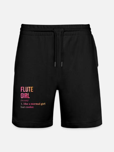 Flute - Stanley/Stella Trainer Unisex Organic Jogging Shorts - black