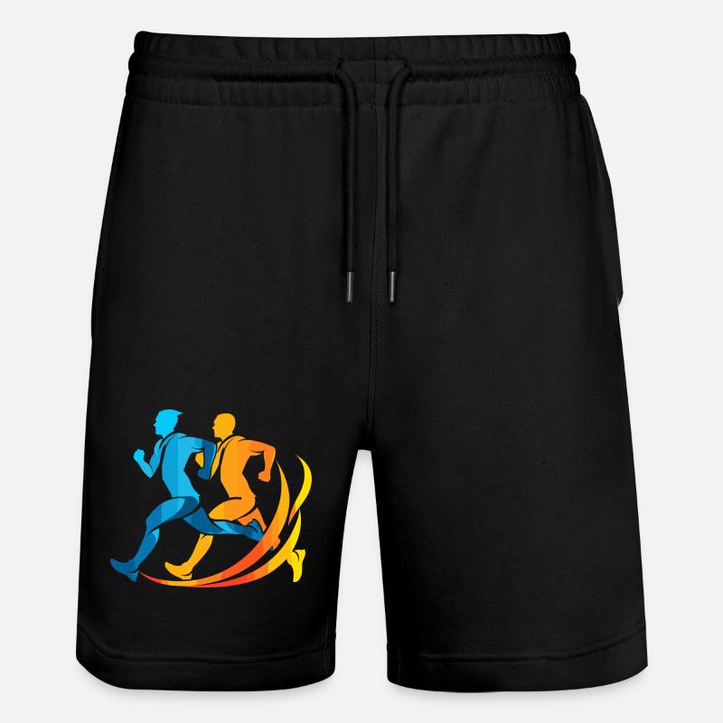 Jogger Comic Look - Stanley/Stella Unisex Bio Joggingshorts Trainer  - Schwarz
