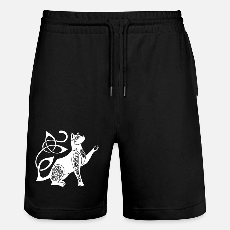 Chat blanc celte - Short de jogging bio TRAINER Stanley/Stella unisexe - noir