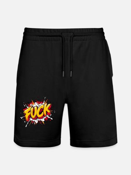 BoomFuuuuuu - Stanley/Stella Trainer Unisex Organic Jogging Shorts - black