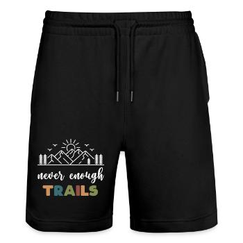 Trail Running - Never Enough Trails - Stanley/Stella Trainer Unisex Organic Jogging Shorts - black - Front - Nik (191cm) & Marisol (170cm)