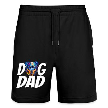Chemise Dog Dad Rottweiler – Fier propriétaire de rottweiler - Short de jogging bio TRAINER Stanley/Stella unisexe - noir - Devant - Nik (191cm) & Marisol (170cm)