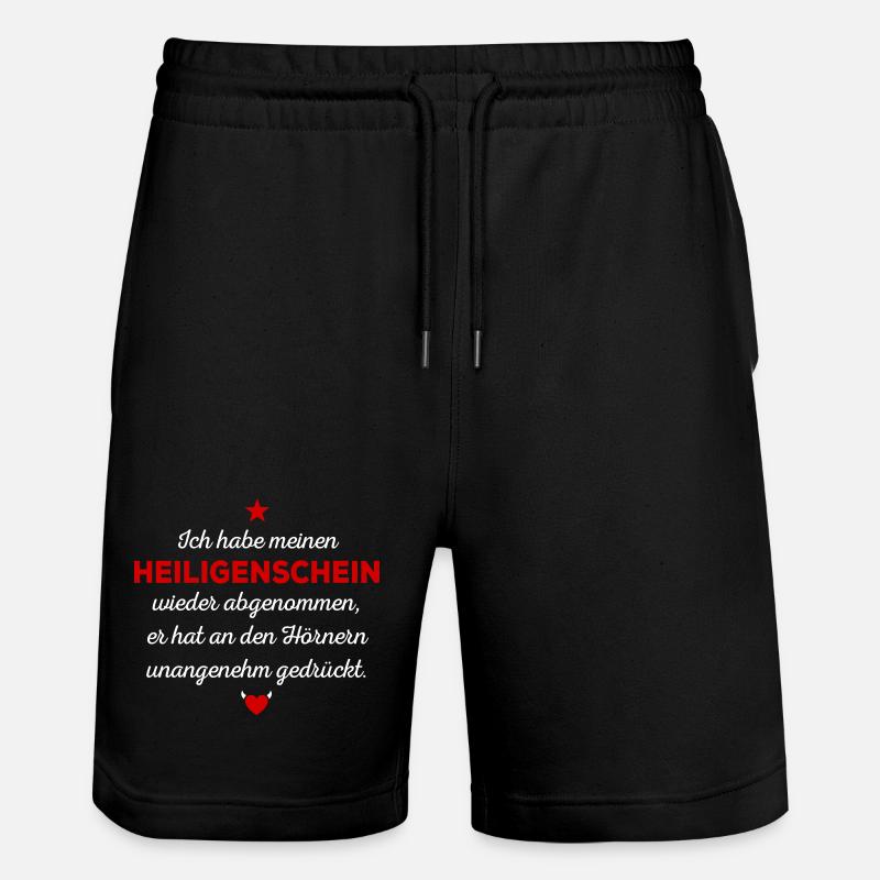Heiligenschein - Stanley/Stella Unisex Bio Joggingshorts Trainer  - Schwarz