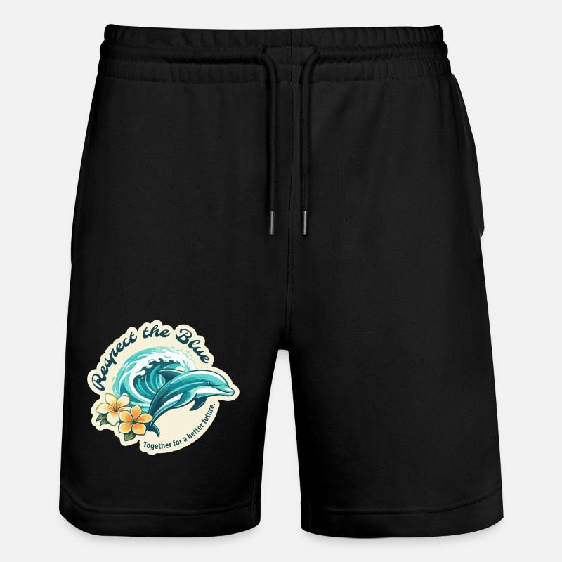 Protéger le Bleu - Dolphin - Short de jogging bio TRAINER Stanley/Stella unisexe - noir