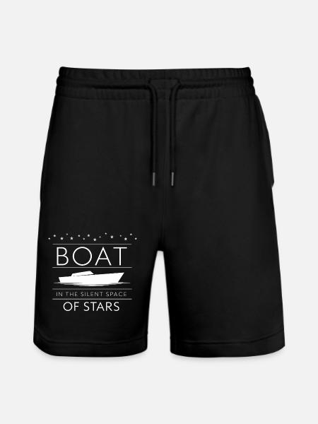 Night boating with - Stanley/Stella Trainer Unisex Organic Jogging Shorts - black