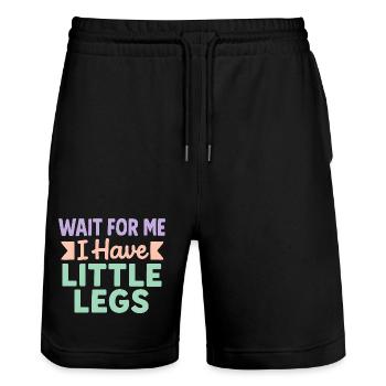 Cute Saying Humor Meme Funny Gift Idea - Stanley/Stella Trainer Unisex Organic Jogging Shorts - black - Front - Nik (191cm) & Marisol (170cm)