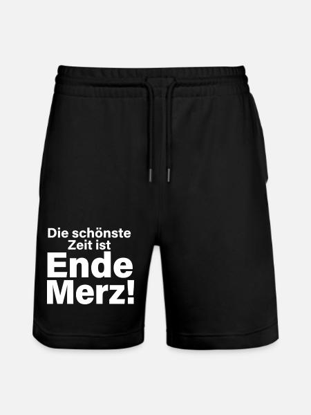 Ende Merz Typo Statement - Stanley/Stella Unisex Bio Joggingshorts Trainer  - Schwarz