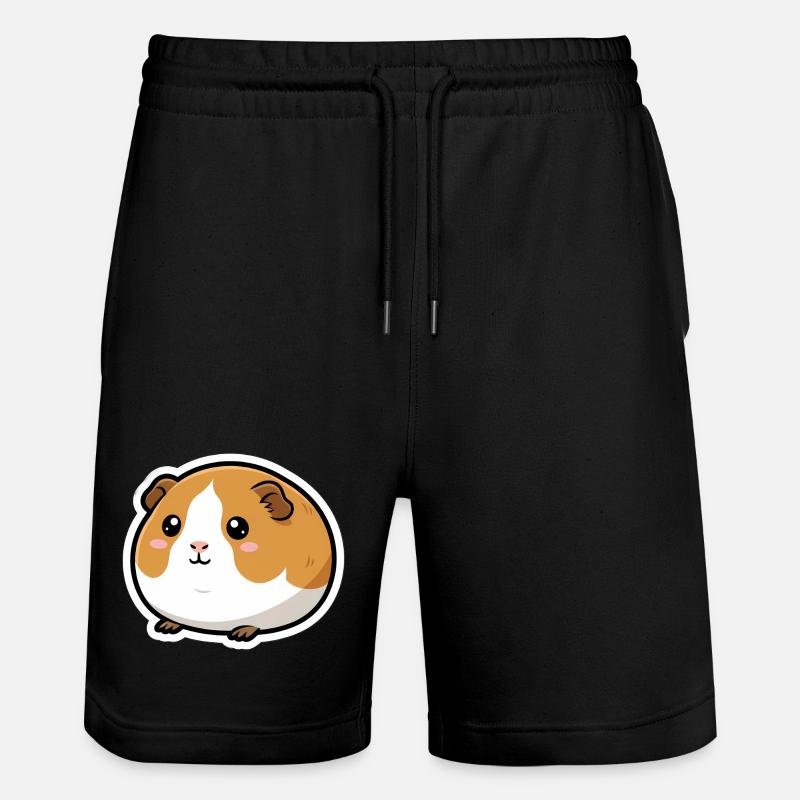 Autocollant tête de cochon d’Inde - Short de jogging bio TRAINER Stanley/Stella unisexe - noir